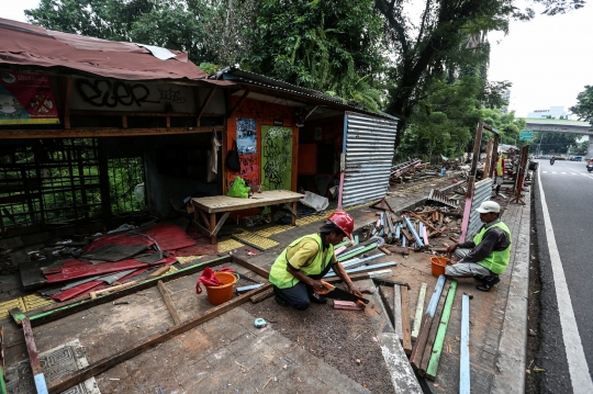 Kondisi Pasar Burung Barito Setelah Dibongkar untuk Direnovasi