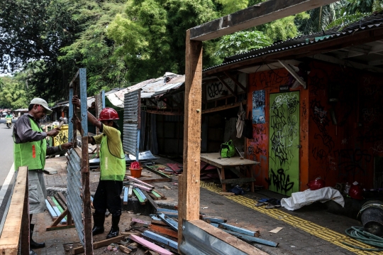 Kondisi Pasar Burung Barito Setelah Dibongkar untuk Direnovasi