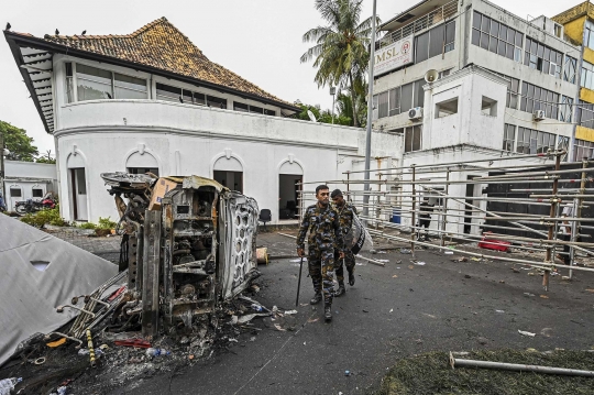 Sisa-Sisa Bentrokan Mematikan di Sri Lanka