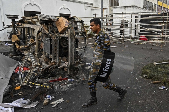 Sisa-Sisa Bentrokan Mematikan di Sri Lanka
