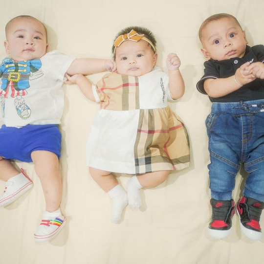 Bayi-bayi Gemas, Deretan Foto Kebersamaan Rayyanza, Baby L dan Ameena Lucu Banget