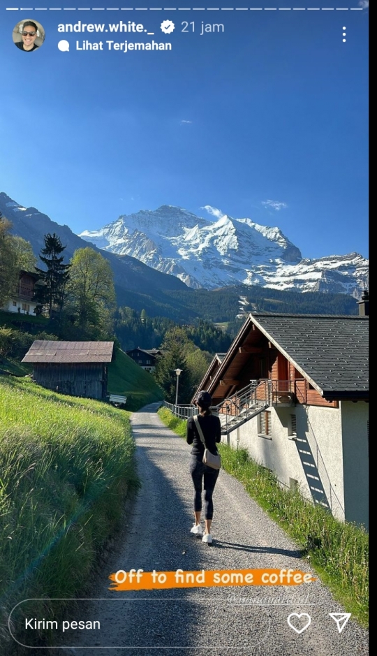 7 Potret Keseruan Nana Mirdad dan Andrew White Liburan di Swiss