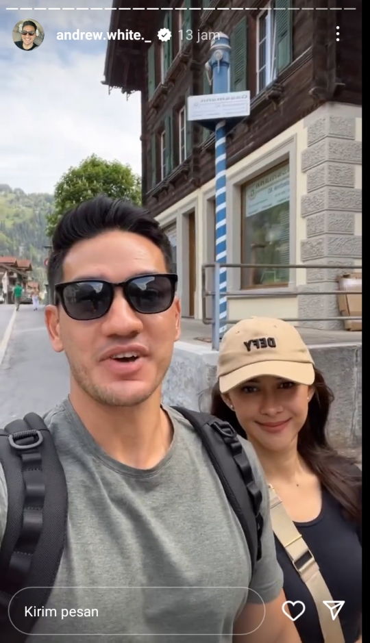 7 Potret Keseruan Nana Mirdad dan Andrew White Liburan di Swiss