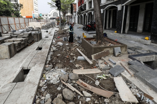 Pengerjaan Revitalisasi Jalur Pedestrian di Kota Tua Dikebut