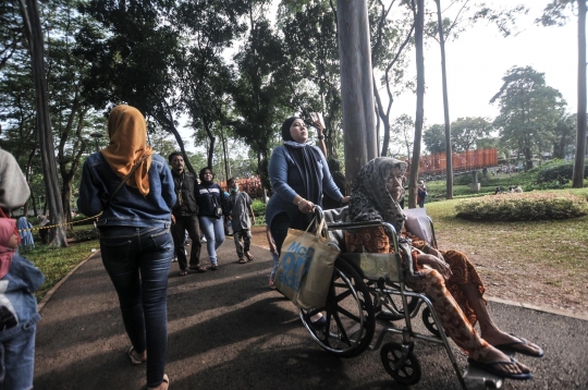 Pengunjung Tebet Eco Park Membeludak