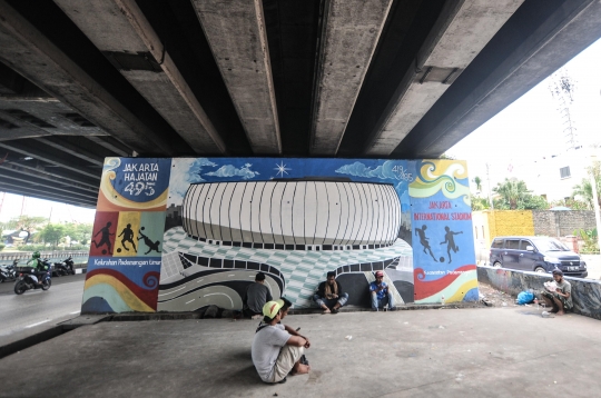 Warna-warni Mural di Flyover Ancol Sambut HUT DKI Jakarta