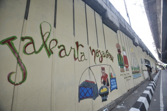 Warna-warni Mural di Flyover Ancol Sambut HUT DKI Jakarta