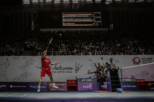 Aksi Ginting Kalahkan Tommy Sugiarto di Indonesia Open 2022