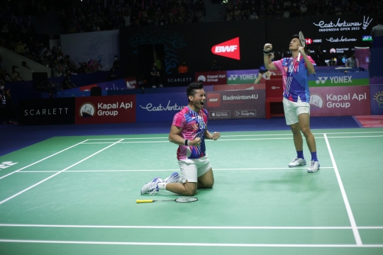 Tumbangkan Wakil Taipei, Pramudya/Yeremia Lolos ke Perempat Final Indonesia Open
