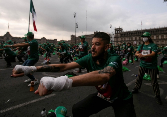 Latihan Tinju Terbanyak Dunia Pecah di Meksiko