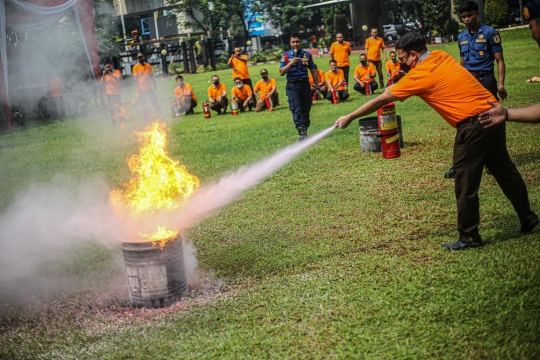 Melihat Pelatihan Penanggulangan Kebakaran di Lingkungan Kejaksaan Agung