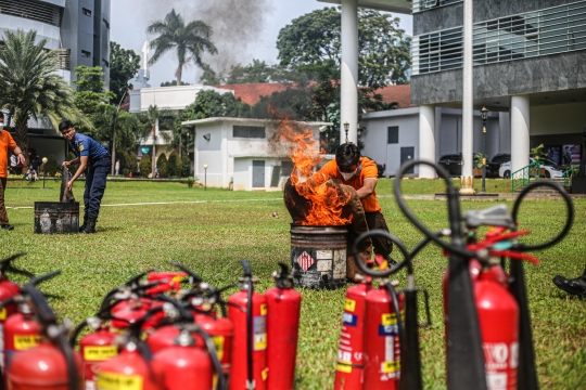 Melihat Pelatihan Penanggulangan Kebakaran di Lingkungan Kejaksaan Agung