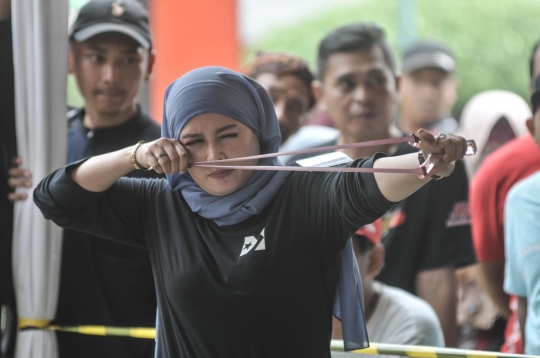 Aksi Lomba Katapel Meriahkan Gebyar Budaya Nganten Temat