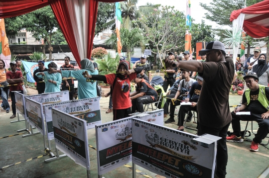 Aksi Lomba Katapel Meriahkan Gebyar Budaya Nganten Temat