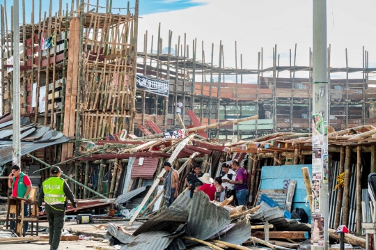 Kondisi Mengerikan Stadion Adu Banteng yang Runtuh di Kolombia
