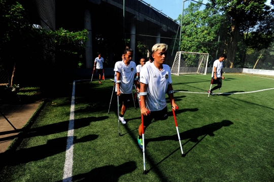 Mengintip Latihan Fisik Timnas Amputasi Indonesia Jelang WAFF World Cup 2022