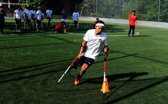 Mengintip Latihan Fisik Timnas Amputasi Indonesia Jelang WAFF World Cup 2022