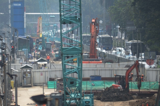 Pengerjaan Proyek MRT Stasiun Thamrin-Stasiun Monas Terus Dikebut
