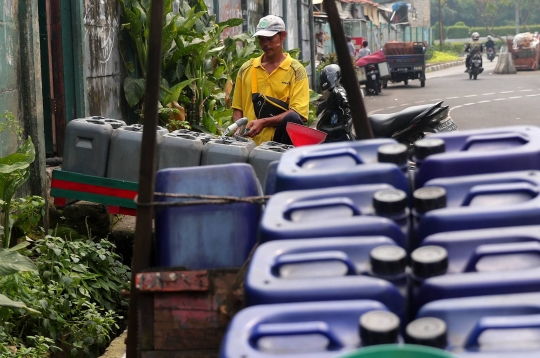 Potret Pedagang Air Bersih Keliling di Jakarta