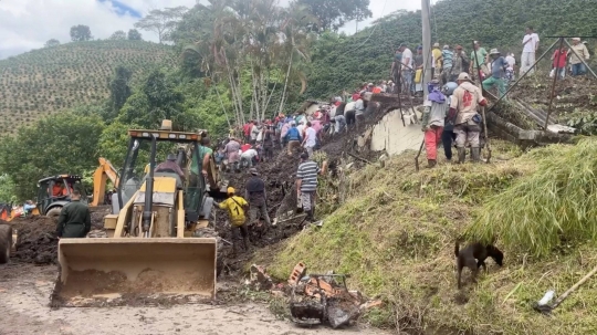 Tanah Longsor Timbun Sekolah di Kolombia, 3 Anak Tewas, 19 Selamat