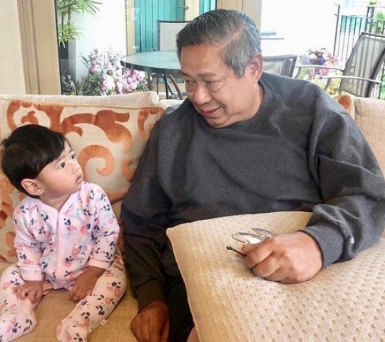 Menggemaskan, Momen Jenderal TNI Senior dan Kasad Dudung Ngemong Cucu Tersayang