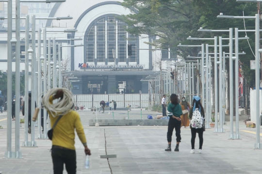 Revitalisasi Jalur Pedestrian di Kota Tua Jakarta Capai 98 Persen