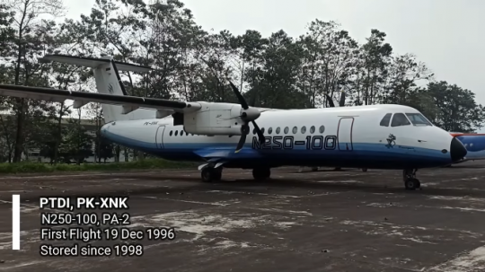 Ingat Pesawat N250-100 Buatan BJ Habibie? Ini Potretnya Terbengkalai di Bandung