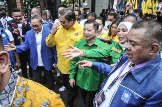 Kemesraan Tiga Petinggi Koalisi Indonesia Bersatu Jalan Bersama ke KPU