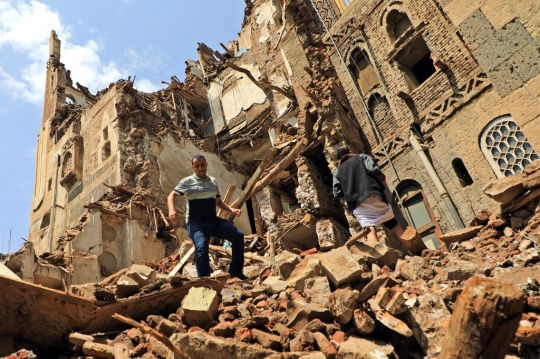Hujan Lebat Runtuhkan Bangunan Warisan Dunia UNESCO di Yaman