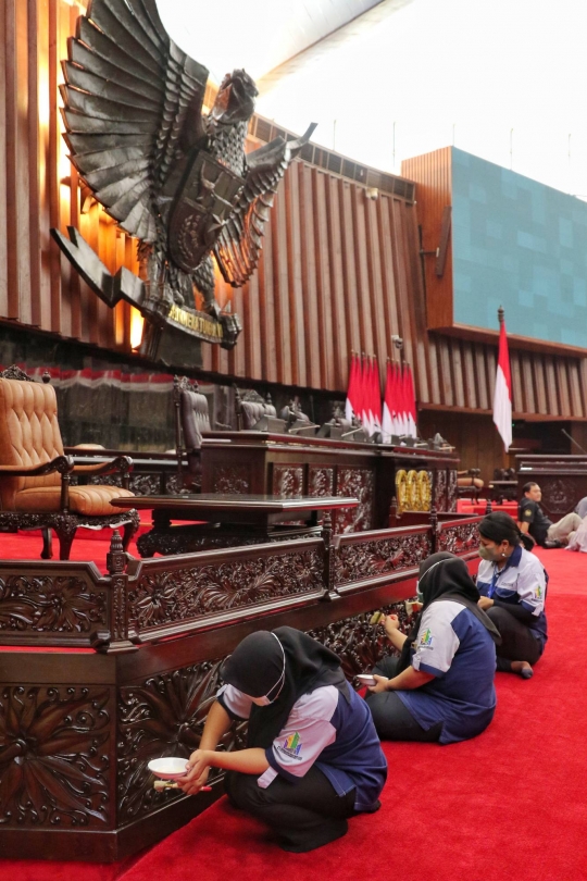 Melihat Persiapan Menjelang Pidato Presiden di Gedung Nusantara