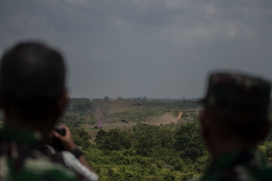 Antusiasme Warga Saksikan Latihan Militer Gabungan Super Garuda Shield 2022