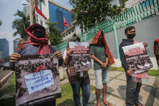 Masyarakat Dairi Gelar Aksi Tolak Tambang di Kedubes China