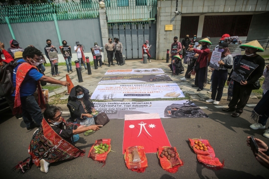 Masyarakat Dairi Gelar Aksi Tolak Tambang di Kedubes China