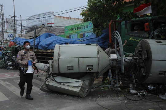 Kondisi Truk Trailer Maut yang Tewaskan 10 Orang di Bekasi