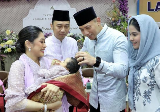 Momen Aqiqah Anak ke-4 Ibas Yudhoyono, Terungkap Panggilan AHY & Annisa Pohan