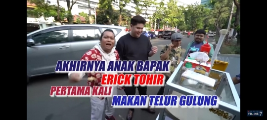 Potret Marshel Widianto Ajak Arfa Anak Erick Thohir Perdana Makan Telur Gulung