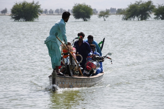 Penampakan Satelit Saat Banjir Pakistan Membentuk Danau Raksasa