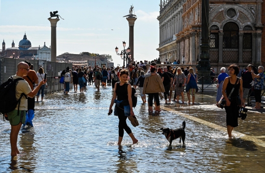 Banjir Pasang Musiman Kembali Rendam Venesia