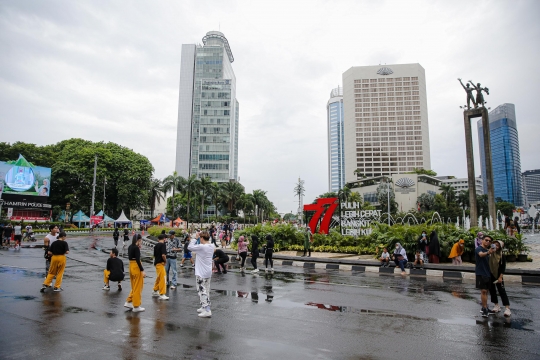 Antusias Warga Olahraga di CFD Usai Diguyur Hujan