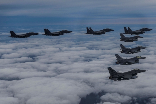 Aksi Jet Tempur Korsel dan AS Latihan Pengeboman