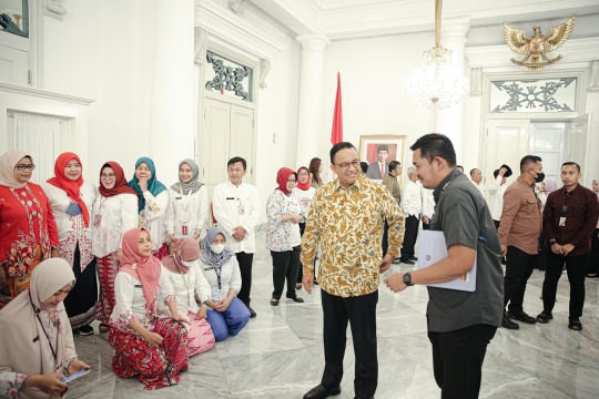 Anies Baswedan Sapa ASN Balaikota Jelang Purnatugas