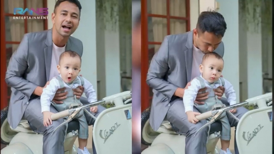 5 Momen Rayyanza dan Raffi Ahmad saat Pemotretan Pakai Jas, Bak Boss Baby