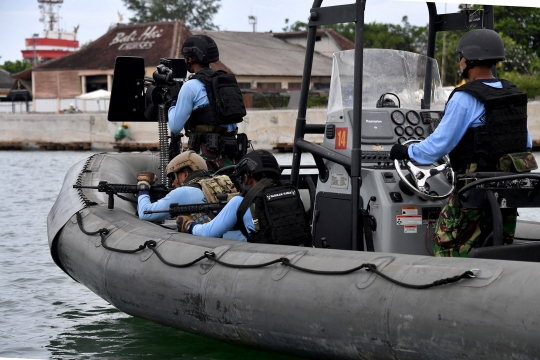 Aksi Kopaska TNI AL Latihan VBSS Jelang KTT G20 di Bali