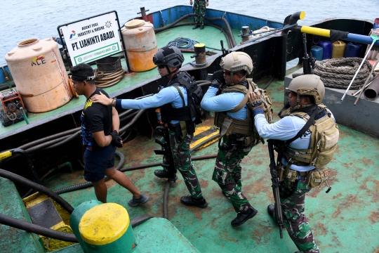 Aksi Kopaska TNI AL Latihan VBSS Jelang KTT G20 di Bali