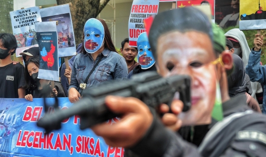 Geruduk Kedubes China, Aliansi Mahasiswa Islam Protes Kekerasan Muslim Uighur