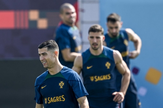 Gaya Cristiano Ronaldo Latihan dengan Timnas Portugal