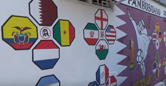 Unik, Desa Pambusuang Disulap Jadi Kampung Piala Dunia Qatar 2022