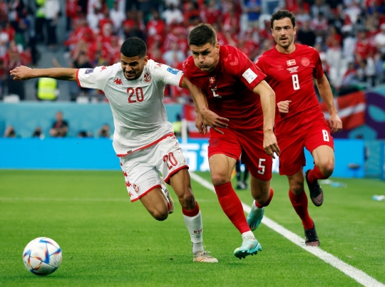 Denmark vs Tunisia Imbang 0-0