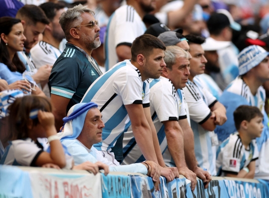 Wajah Sedih Suporter Argentina