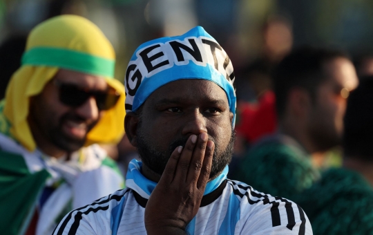 Wajah Sedih Suporter Argentina